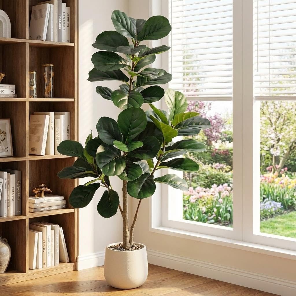 Ficus Lyrata Tree - Fiddle Leaf Fig Tree Artificial -