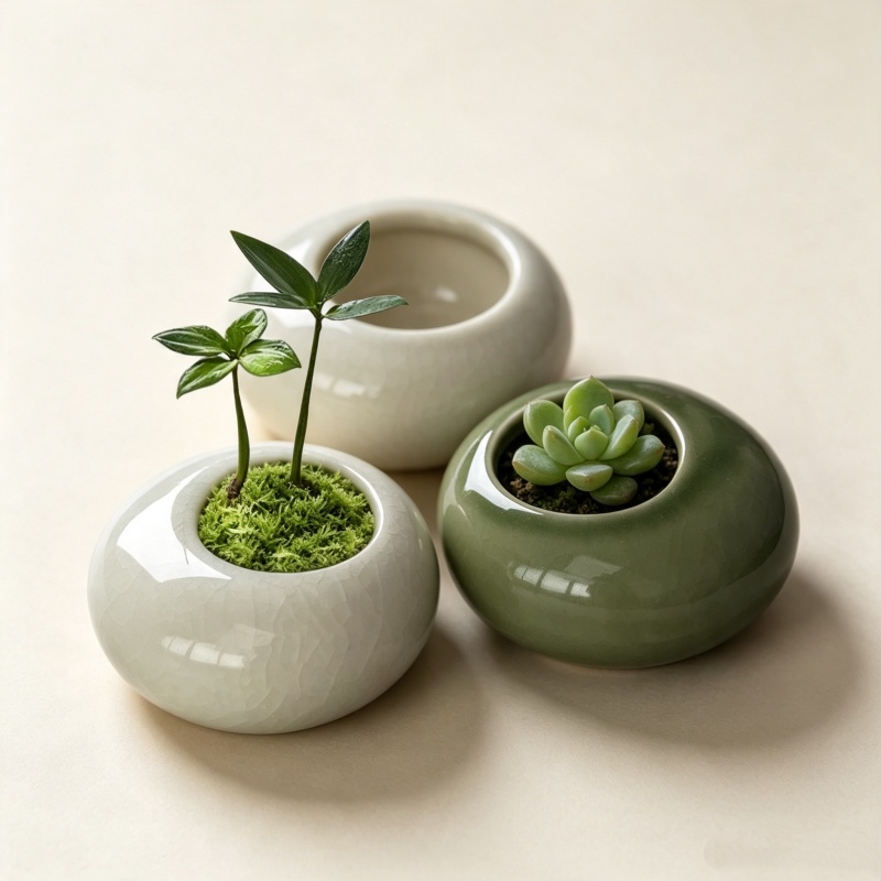 Mini Ice Crack Glazed Plant Po - Echeveria Succulent recension och pris