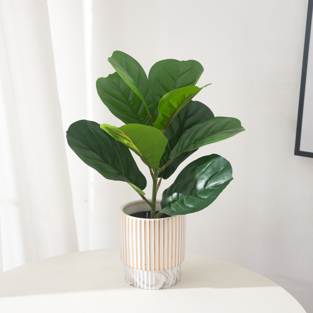 38cm 9 Forks Artificial Ficus  - Ficus Lyrata Tree recension och pris