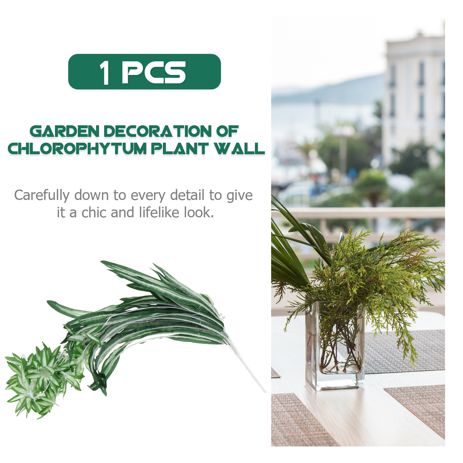 1Pcs Artificial Chlorophytum P - Spider Plant Hanging recension och pris